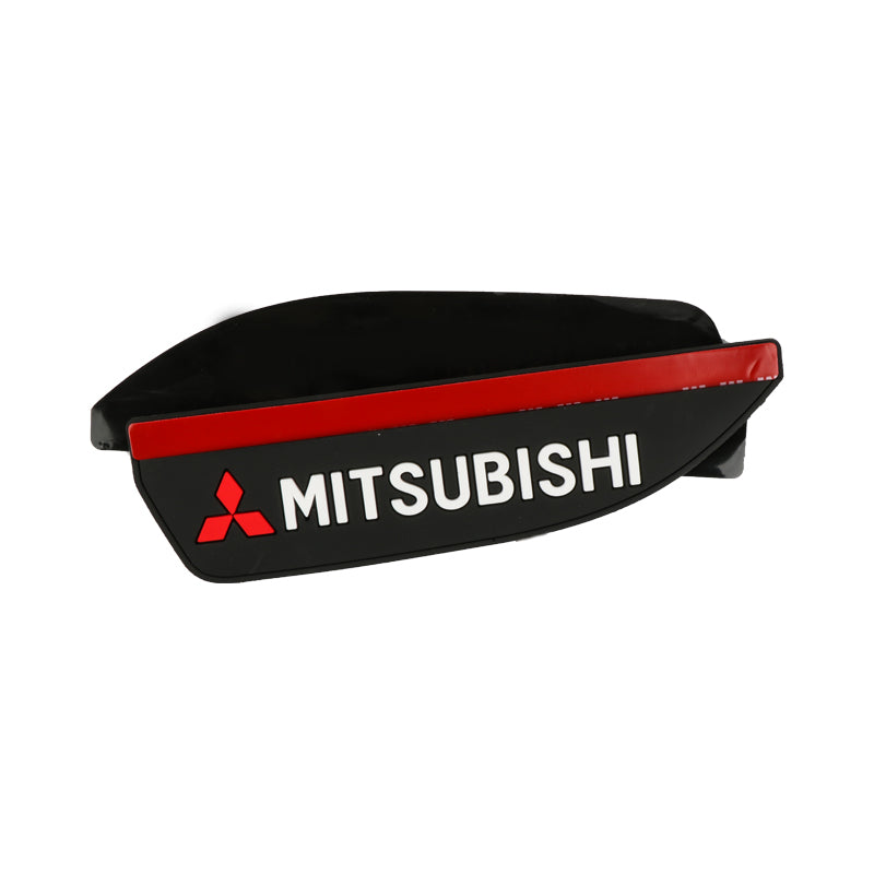 BRAND NEW 2PCS MITSUBISHI Black Rubber Car Rear View Side Mirror Rain Board Eyebrow Guard Sun Visor