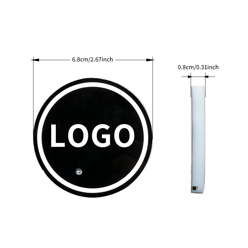 BRAND NEW UNIVERSAL 2PCS LINCOLN Switchable Seven Colorful LED Car Cup Holder Mat Coaster Pad