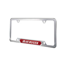 Load image into Gallery viewer, Brand New Universal 2PCS MUGEN Chrome Metal License Plate Frame