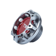 Load image into Gallery viewer, Brand New Toyota TRD Real Carbon Fiber Sticker ALUMNIUM Gunmetal Billet Engine Oil FILLER Cap