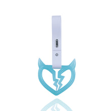 Load image into Gallery viewer, Brand New Devil Demon Broken Heart Teal Glow In The Dark JDM TSURIKAWA Ring Subway Train Bus Handle Strap Charm Drift