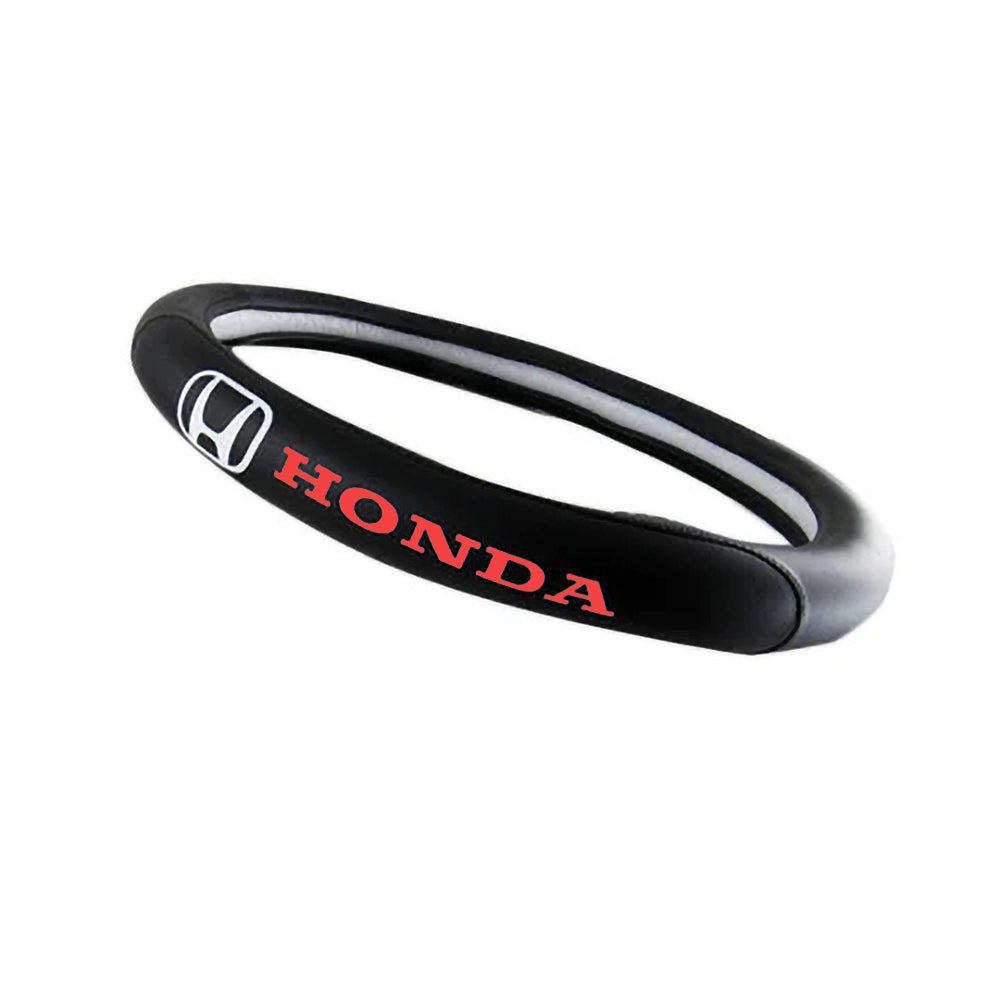 Brand New Universal Honda Black PVC Leather Steering Wheel Cover 14.5"-15.5" Inches