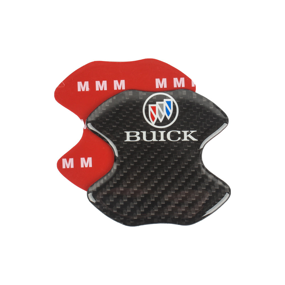 BRAND NEW UNIVERSAL 2PCS BUICK REAL CARBON FIBER ANTI-SCRATCH DOOR HANDLE PROTECTOR