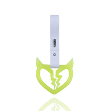 Load image into Gallery viewer, Brand New Devil Demon Broken Heart Yellow Glow In The Dark JDM TSURIKAWA Ring Subway Train Bus Handle Strap Charm Drift