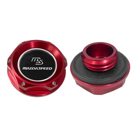 Brand New JDM Mazdaspeed Red Aluminum Engine Oil Fuel Filler Cap Billet For Mazda