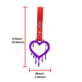 Brand New Drip Heart Purple JDM TSURIKAWA Ring Subway Train Bus Handle Red Strap Charm Drift