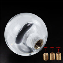 Load image into Gallery viewer, Brand New Universal Round Ball Heart Black Crystal Clear Manual Gear Shift Knob Shifter M8 M10 M12