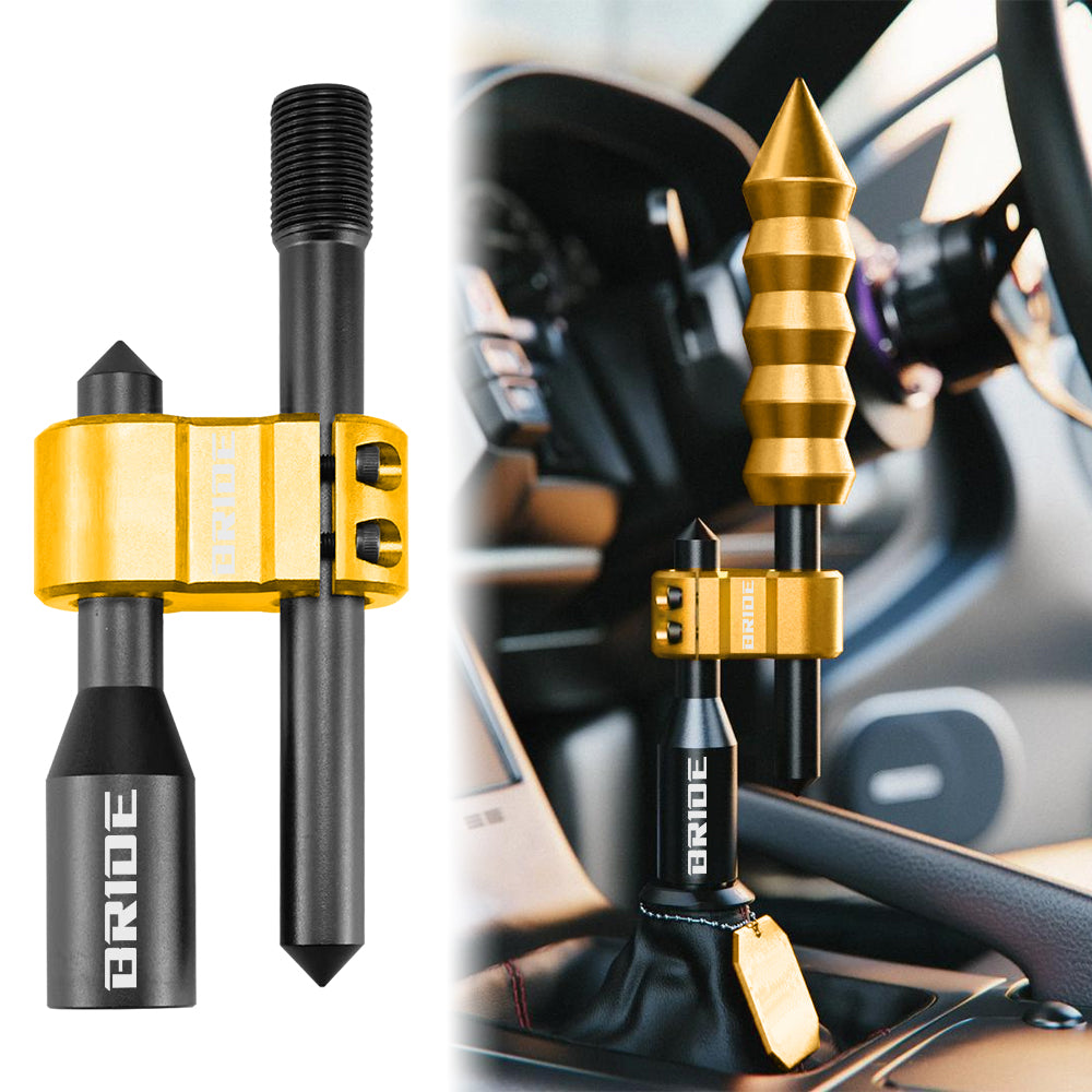 Brand New BRIDE H Type Car Shifter Knob Extension Adjustable Gear Black / Gold M18x1.50