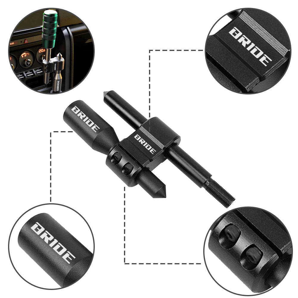 Brand New BRIDE H Type Car Shifter Knob Extension Adjustable Gear Black / Black M12x1.25