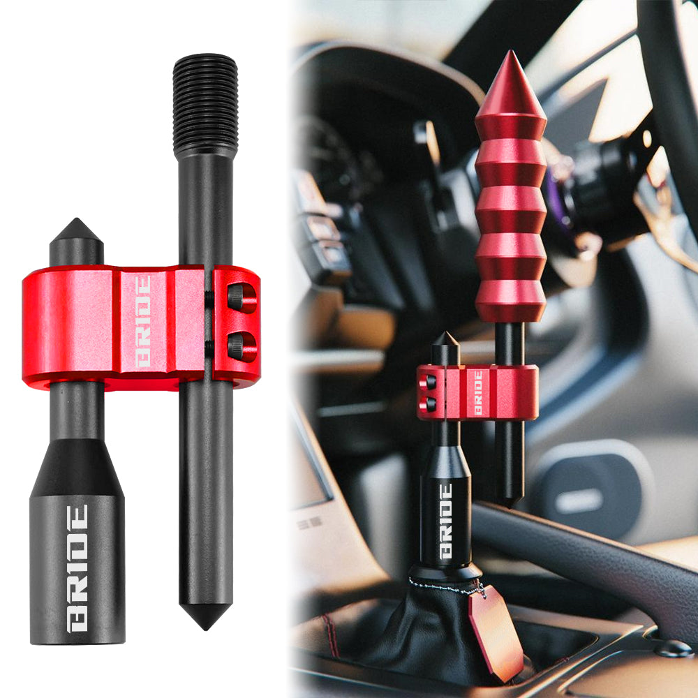 Brand New BRIDE H Type Car Shifter Knob Extension Adjustable Gear Black / Red M18x1.50