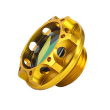 Load image into Gallery viewer, Brand New Toyota Jdm Beginner Leaf Real Carbon Fiber Sticker ALUMNIUM Gold Billet Engine Oil FILLER Cap