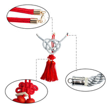 Load image into Gallery viewer, BRAND NEW UNIVERSAL VIP JUNCTION PRODUCE INTERIOR RED FUSA CHARM WITH SILVER KNOT