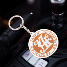Load image into Gallery viewer, BRAND NEW ORANGE JAF JAPAN AUTOMOBILE FEDERATION KEYCHAIN JDM Racing Car Styling Keychain Drift Key Phone Holder