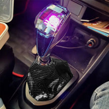 Load image into Gallery viewer, Brand New Universal GR SPORT Carbon Fiber Black Leather PVC Style Black Stitch Leather Gear Manual Shifter Shift Knob Boot