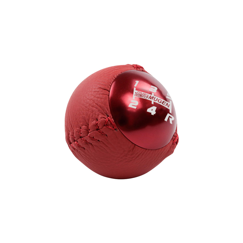 BRAND NEW JDM Mugen Leather 5 Speed Shift Knob RED HONDA CRZ Type R Civic FA5 FG2 SI