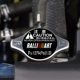 Brand New JDM 1.3bar 9mm Ralliart Racing Chrome Racing Cap High Pressure Radiator Cap For Mitsubishi