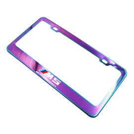 Brand New 1PCS UNIVERSAL BMW M5 COMPETITION Neo Chrome Stainless Steel License Plate Frame