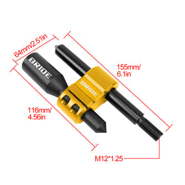 Brand New BRIDE H Type Car Shifter Knob Extension Adjustable Gear Black / Gold M12x1.25