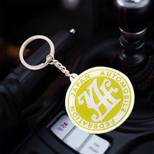Load image into Gallery viewer, BRAND NEW YELLOW JAF JAPAN AUTOMOBILE FEDERATION KEYCHAIN JDM Racing Car Styling Keychain Drift Key Phone Holder