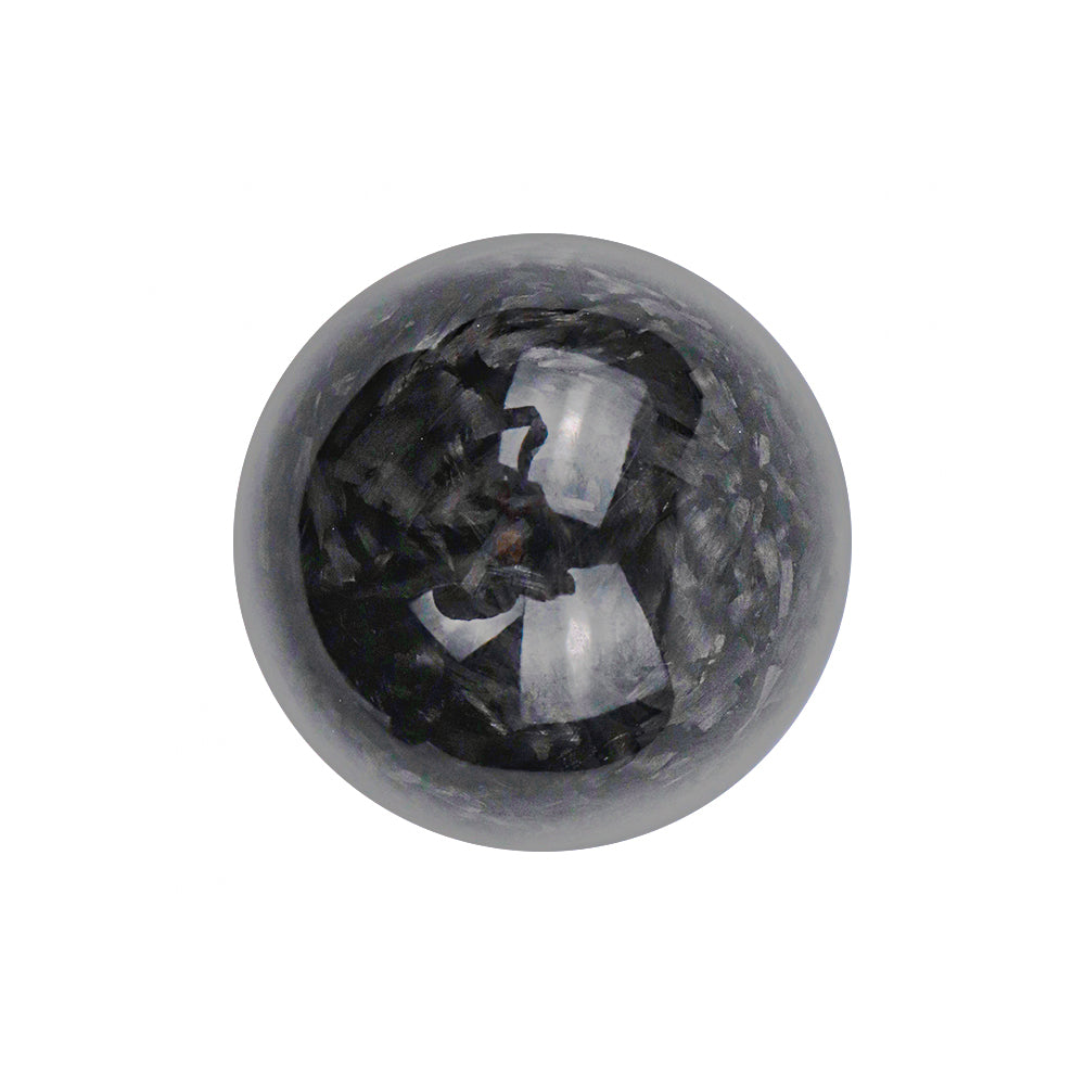 Brand New Universal Forge Real Carbon Fiber Car Gear Shift Knob Round Ball Shape Black M8 M10 M12