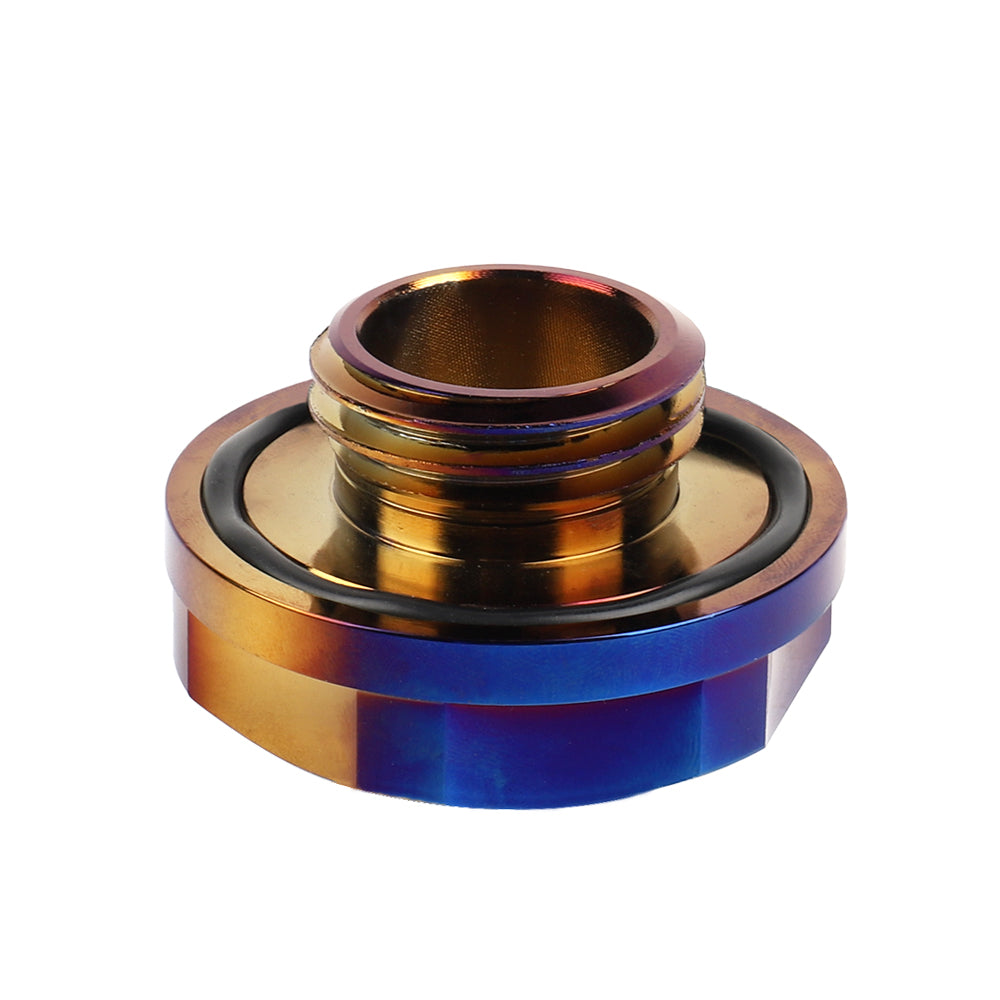 Brand New Jdm Beginner Leaf Burnt Blue Engine Oil Cap With Real Carbon Fiber JDM Sticker Emblem For Honda / Acura