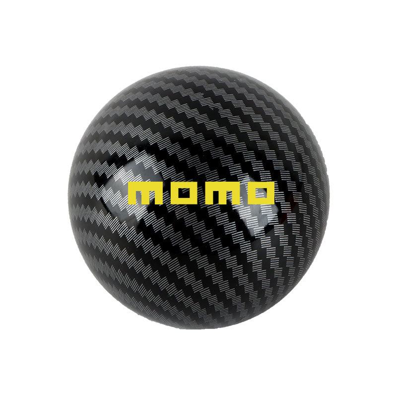 BRAND NEW UNIVERSAL MOMO JDM Aluminum Carbon Fiber Style Round Ball Manual Gear Stick Shift Knob Universal M8 M10 M12