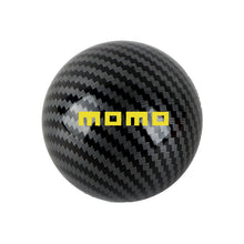 Load image into Gallery viewer, BRAND NEW UNIVERSAL MOMO JDM Aluminum Carbon Fiber Style Round Ball Manual Gear Stick Shift Knob Universal M8 M10 M12
