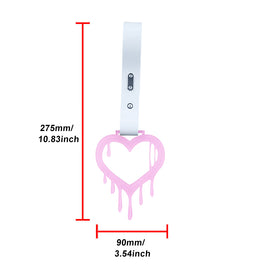 Brand New Drip Heart Pink JDM TSURIKAWA Ring Subway Train Bus Handle White Strap Charm Drift
