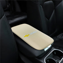 Load image into Gallery viewer, BRAND NEW UNIVERSAL CHEVROLET BEIGE Car Center Console Armrest Cushion Mat Pad Cover Embroidery