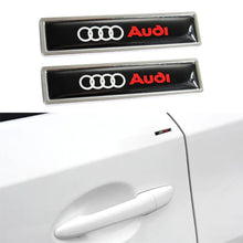 Load image into Gallery viewer, BRAND NEW 2PCS AUDI BLACK LUXURY AUTO CAR BODY FENDER METAL EMBLEM BADGE STICKER DECAL
