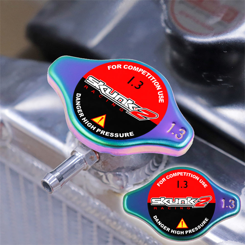 Brand New JDM 1.3bar 9mm Skunk2 Racing Neo Chrome Racing Cap High Pressure Radiator Cap For Universal