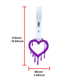 Brand New Drip Heart Purple JDM TSURIKAWA Ring Subway Train Bus Handle White Strap Charm Drift