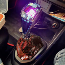 Load image into Gallery viewer, Brand New Universal GR SPORT Carbon Fiber Red Leather PVC Style Black Stitch Leather Gear Manual Shifter Shift Knob Boot