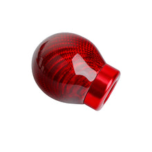 Load image into Gallery viewer, Brand New Universal Real Carbon Fiber Red Round Ball Manual Car Racing Gear Shift Knob Shifter M12 M10 M8