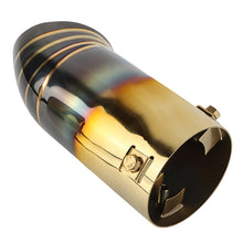 Load image into Gallery viewer, Brand New Gold/Black Stainless Steel Car Exhaust Muffler Tip Straight Pipe 3&#39;&#39; Inlet