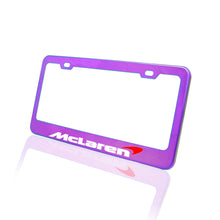 Load image into Gallery viewer, Brand New 1PCS UNIVERSAL MCLAREN Neo Chrome Stainless Steel License Plate Frame