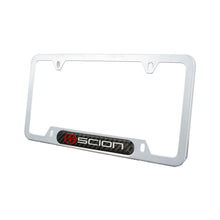 Load image into Gallery viewer, Brand New Universal 2PCS SCION Silver Metal License Plate Frame