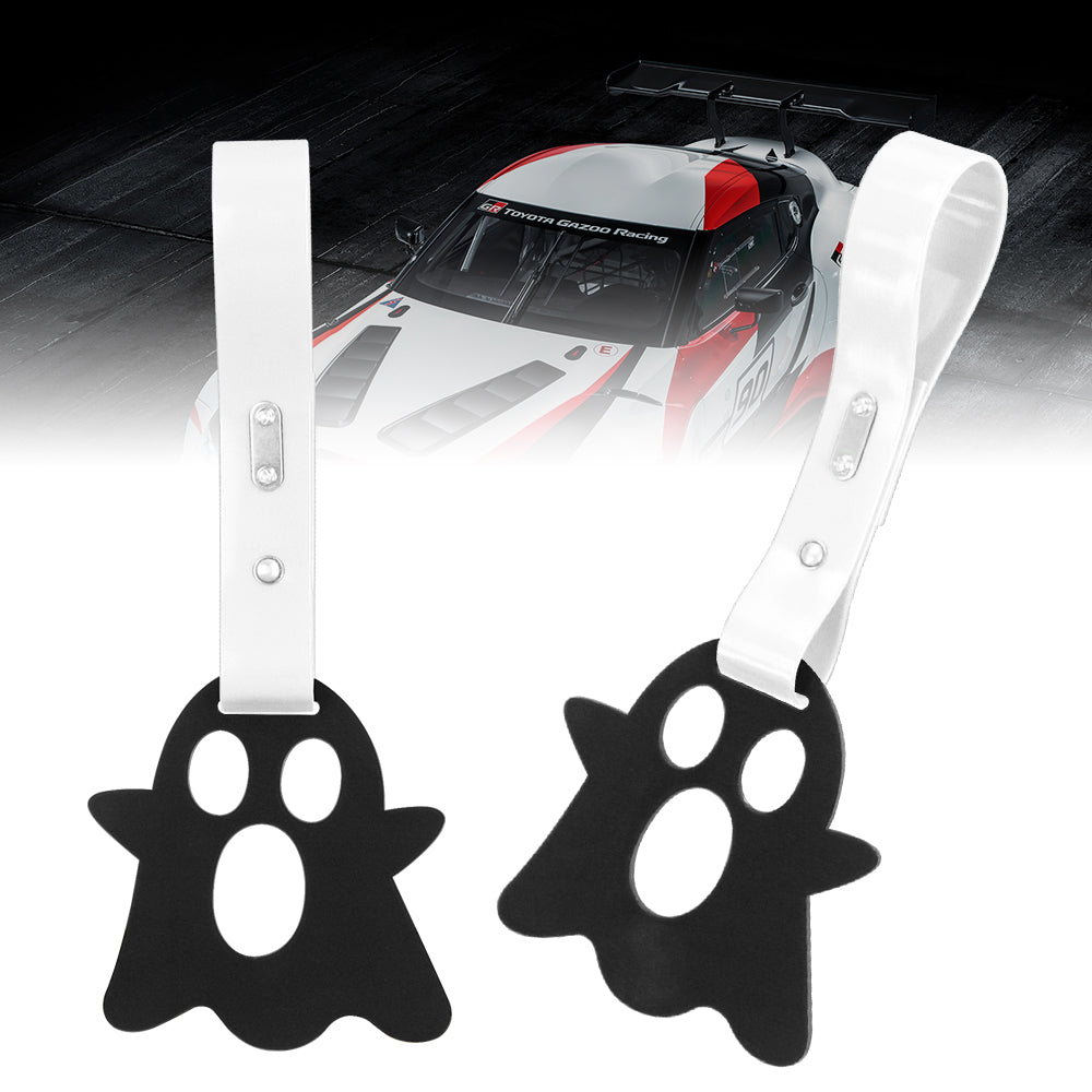 Brand New Ghost Shaped Black JDM TSURIKAWA Ring Subway Train Bus Handle White Strap Charm Drift