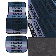 Load image into Gallery viewer, Brand New Universal 4PCS V9 RECARO RAINBOW STYLE Racing Fabric Car Floor Mats Interior Carpets