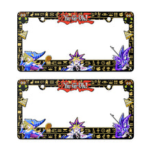 Load image into Gallery viewer, Brand New Universal 2PCS Anime Yu-Gi-Oh ABS Plastic Black License Plate Frame