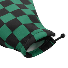 Load image into Gallery viewer, Brand New Universal Checkered Green Black Stitch Fabric Gear Manual Shifter Shift Knob Boot