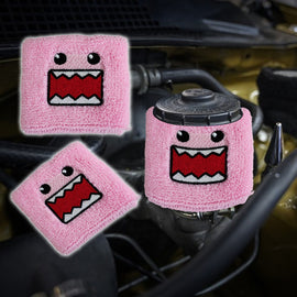 Brand New 2PCS Racing Pink Domo Car Reservoir Tank Oil Cover Sock Racing Tank Sock