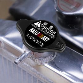 Brand New JDM 1.3bar 9mm Ralliart Racing Black Racing Cap High Pressure Radiator Cap For Mitsubishi