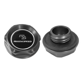 Brand New JDM Mazdaspeed Gunmetal Aluminum Engine Oil Fuel Filler Cap Billet For Mazda