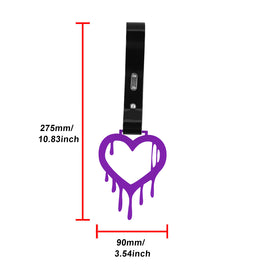 Brand New Drip Heart Purple JDM TSURIKAWA Ring Subway Train Bus Handle Black Strap Charm Drift