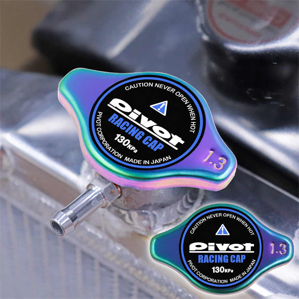 Brand New JDM 1.3bar 9mm Pivot Racing Neo Chrome Racing Cap High Pressure Radiator Cap For Universal