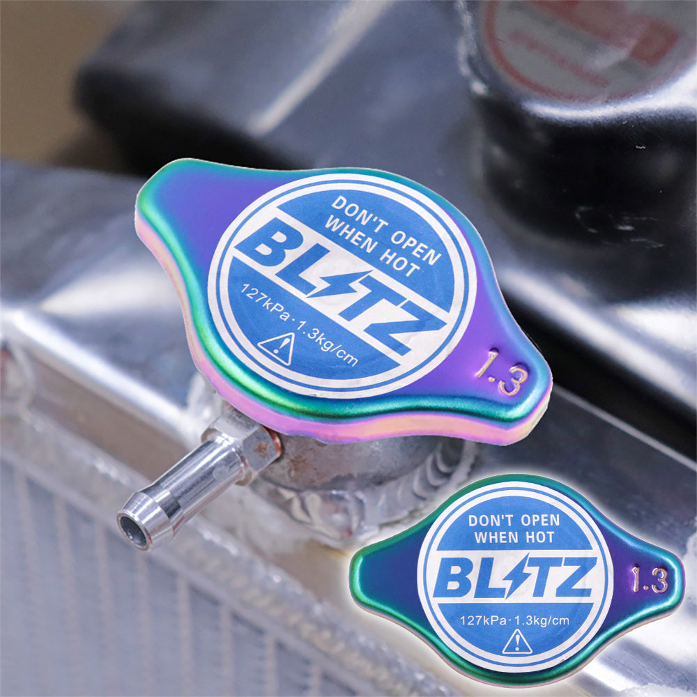 Brand New JDM 1.3bar 9mm Blitz Racing Neo Chrome Racing Cap High Pressure Radiator Cap For Universal