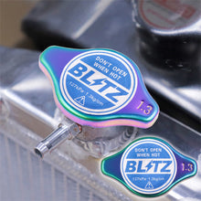 Load image into Gallery viewer, Brand New JDM 1.3bar 9mm Blitz Racing Neo Chrome Racing Cap High Pressure Radiator Cap For Universal