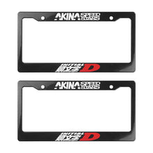 Load image into Gallery viewer, Brand New Universal 2PCS JDM INITIAL D AKINA SPEEDSTAR ABS Plastic Black License Plate Frame