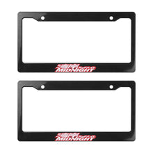 Load image into Gallery viewer, Brand New Universal 2PCS JDM MIDNIGHT ABS Plastic Black License Plate Frame